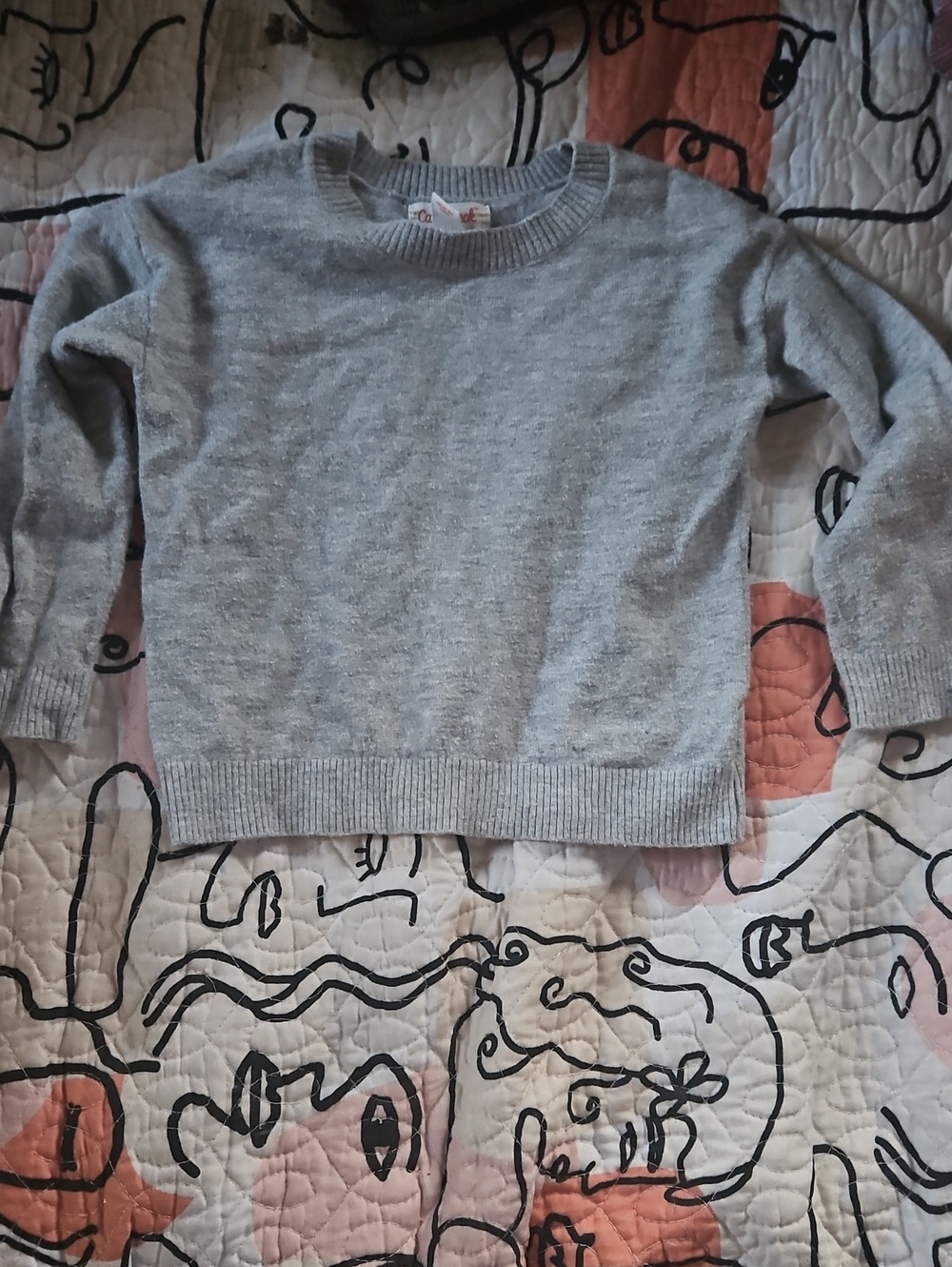 Cat & Jack Light Gray Crewneck Sweater